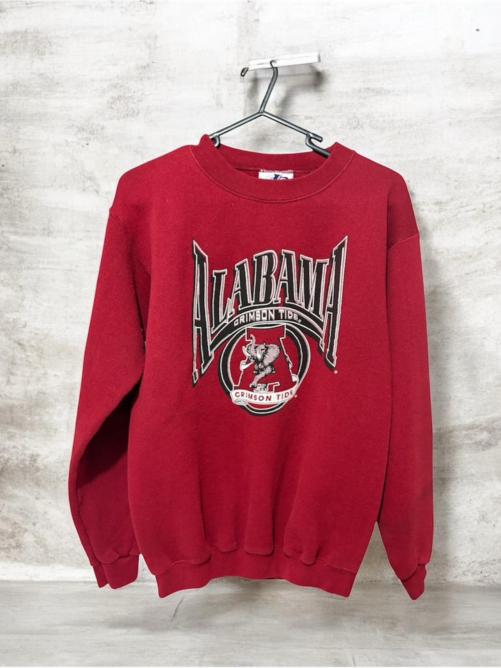 Logo Athletic Crimson Red Alabama Graphic Crewneck Sweatshirt